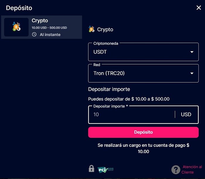 Cómo depositar con Criptomonedas en VidaVegas
