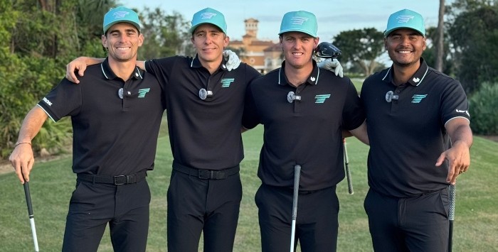 Joaquín Niemann y Mito Pereira en su equipo de LIV Golf.