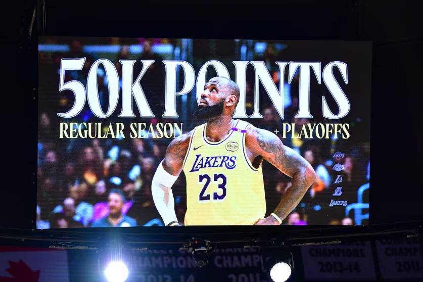 LeBron James atinge marca inédita de 50 Mil pontos na NBA