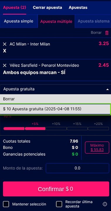 Seleccionarla para apli