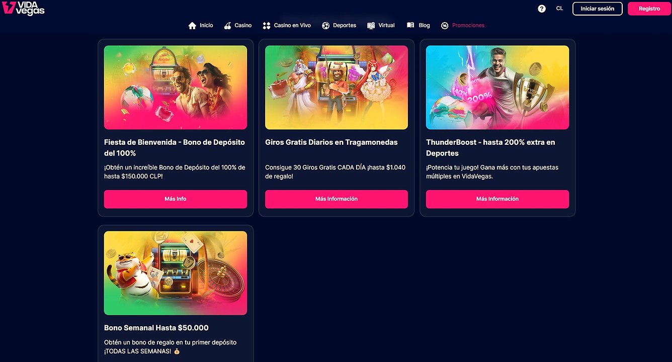 Promociones genéricas en VidaVegas